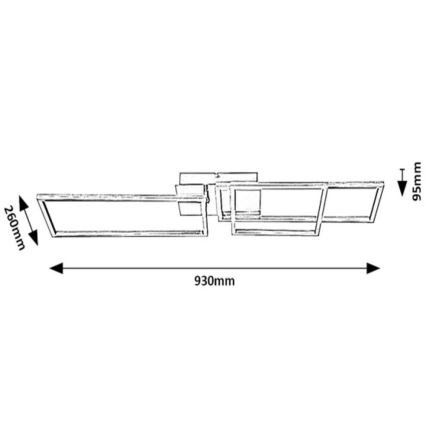 Rabalux - LED Πλαφονιέρα οροφής LED/44W/230V λευκό