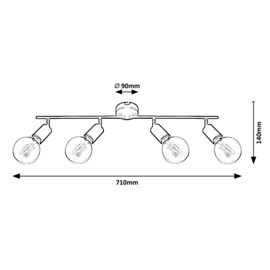 Rabalu - Φωτιστικό σποτ 4xE27/40W/230V