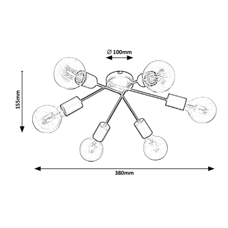 Rabalux - Χωνευτό φωτιστικό 6xE27/40W/230V