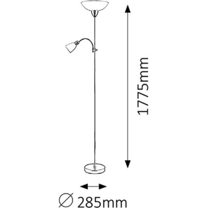 Rabalux - επιδαπέδια λάμπα 1xE27/60W+E14/40W