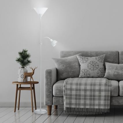 Rabalux - επιδαπέδιο φωτιστικό 1xE27/100W+E14/25W λευκό