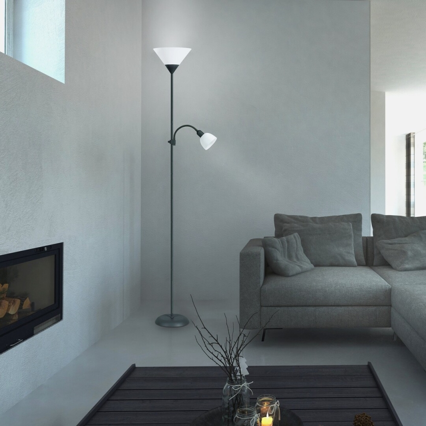 Rabalux - επιδαπέδιο φωτιστικό 1xE27/100W+E14/25W μαύρο/λευκό