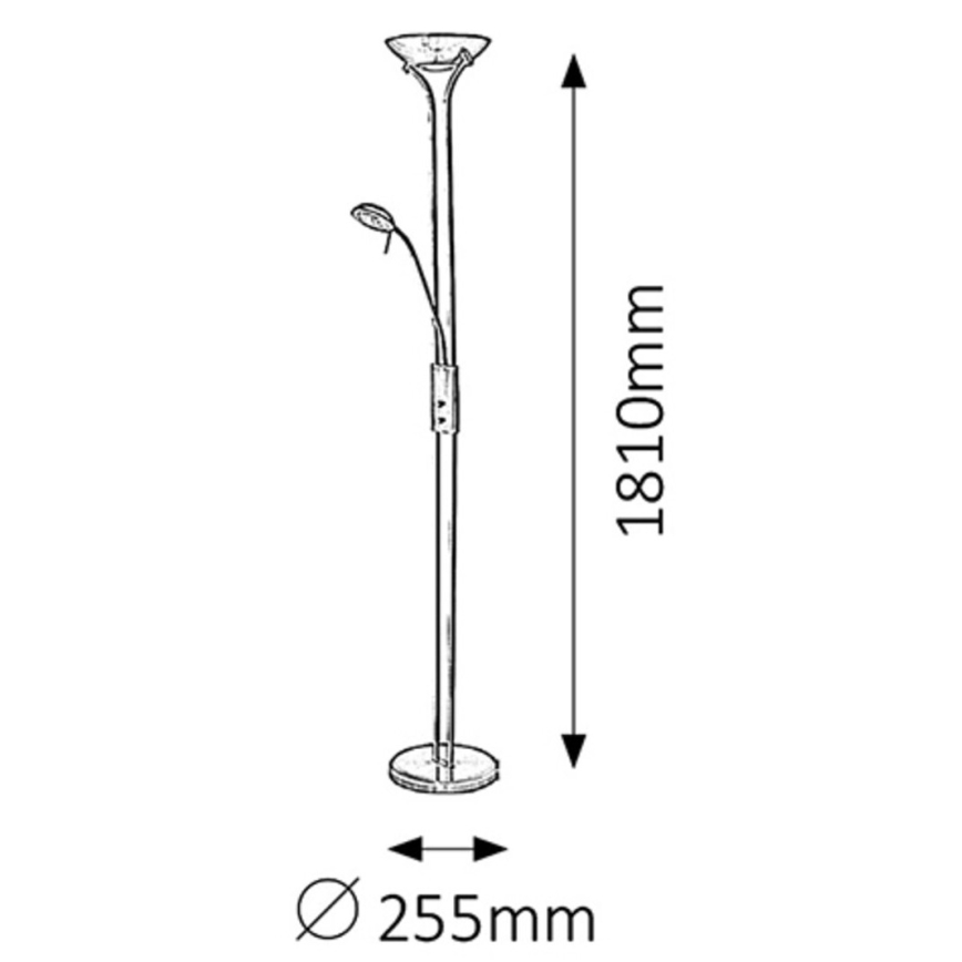 Rabalux - Επιδαπέδια λάμπα dimming 1xR7s/230W + 1xG9/40W