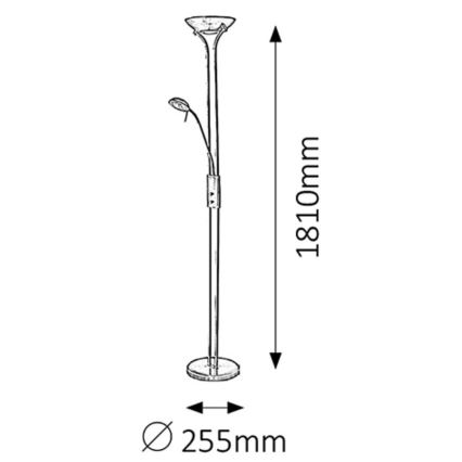 Rabalux - Επιδαπέδια λάμπα dimming 1xR7s/230W + 1xG9/40W