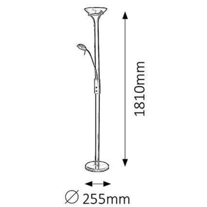 Rabalux - Επιδαπέδια λάμπα dimmer 1xR7s/230W + 1xG9/40W