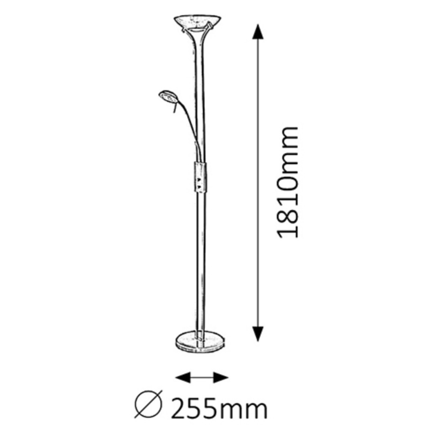 Rabalux - Επιδαπέδια λάμπα dimmer 1xR7s/230W + 1xG9/40W