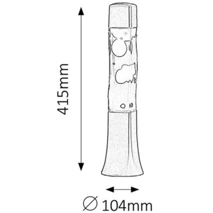 Rabalux - Φωτιστικό λάβας 1xE14/25W/230V