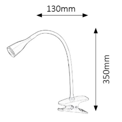 Rabalux - Επιτραπέζια λάμπα LED με κλιπ 1xLED/4,5W/230V