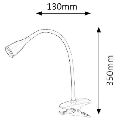 Rabalux - Επιτραπέζια λάμπα LED με κλιπ 1xLED/4,5W/230V