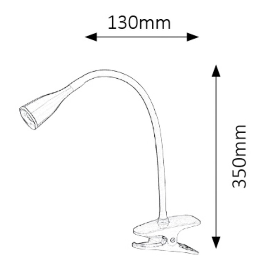 Rabalux - Επιτραπέζια λάμπα LED με κλιπ 1xLED/4,5W/230V