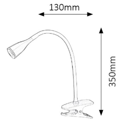 Rabalux - Επιτραπέζια λάμπα LED με κλιπ 1xLED/4,5W/230V