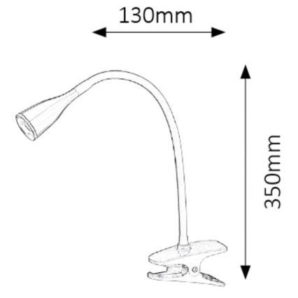 Rabalux - Επιτραπέζια λάμπα LED με κλιπ 1xLED/4,5W/230V