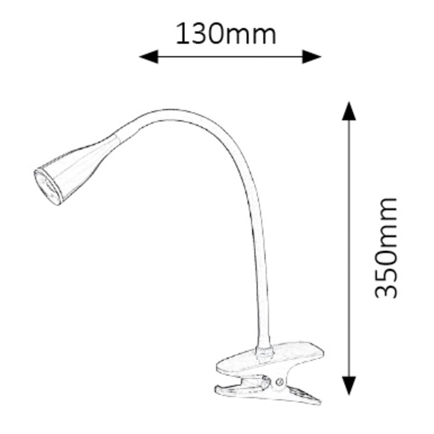 Rabalux - Επιτραπέζια λάμπα LED με κλιπ 1xLED/4,5W/230V