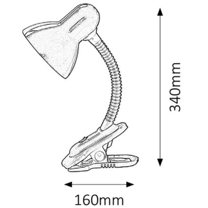 Rabalux - Λάμπα με κλιπ 1xE27/40W/230V