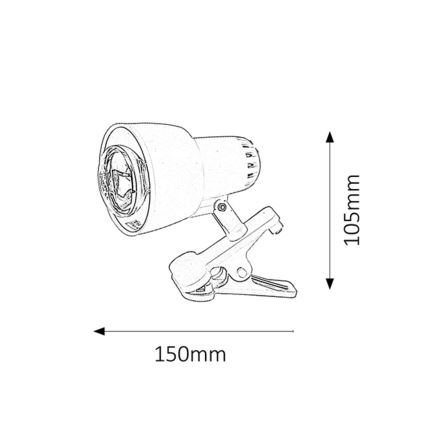 Rabalux - Λάμπα με κλιπ 1xE14/40W/230V λευκό