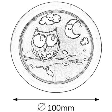 Rabalux - Παιδικό φωτιστικό τοίχου LED LED/0,3W/2x AA
