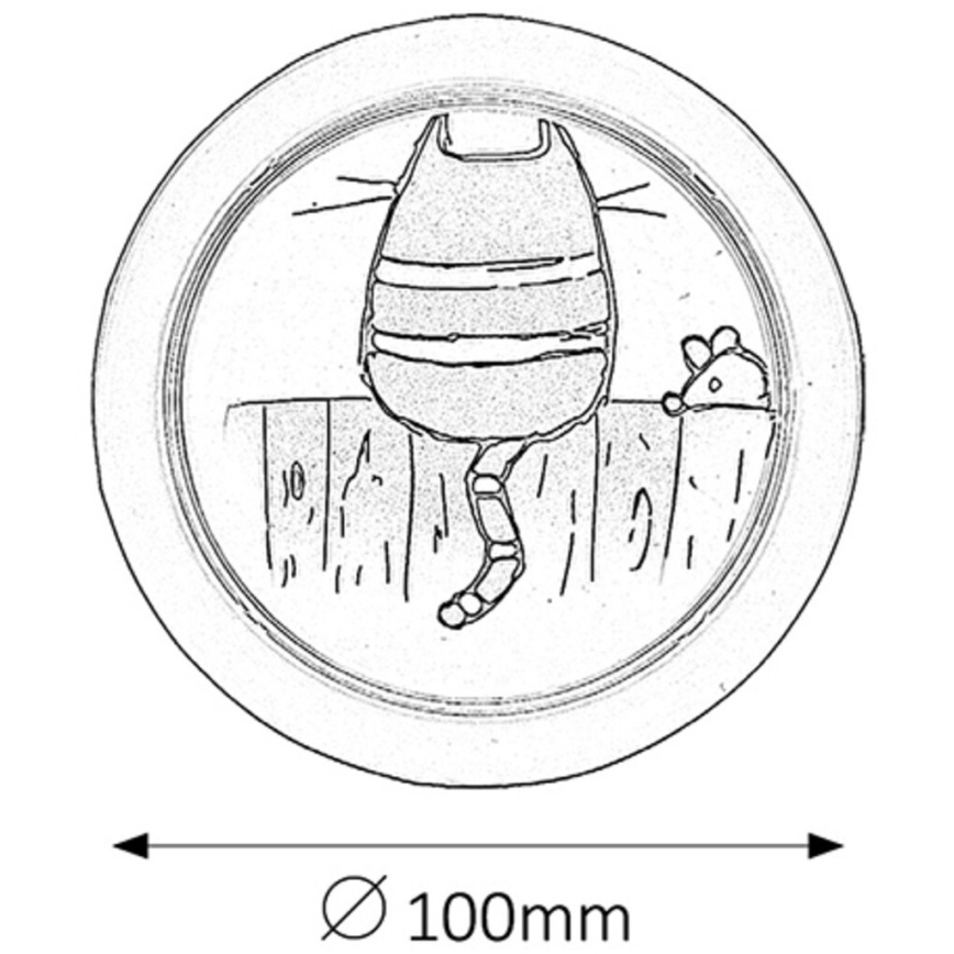 Rabalux - Παιδικό φωτιστικό τοίχου LED LED/0,3W/2xAA