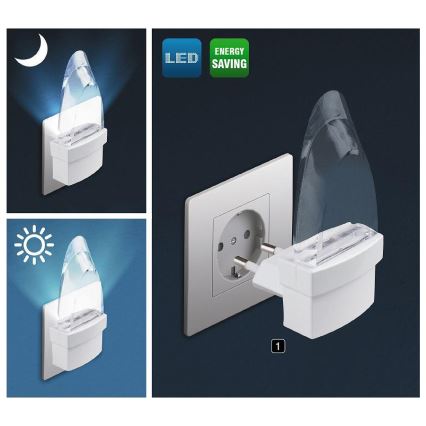 Rabalux - LED Μικρό φωτιστικό πρίζας 1xLED/0,5W/230V