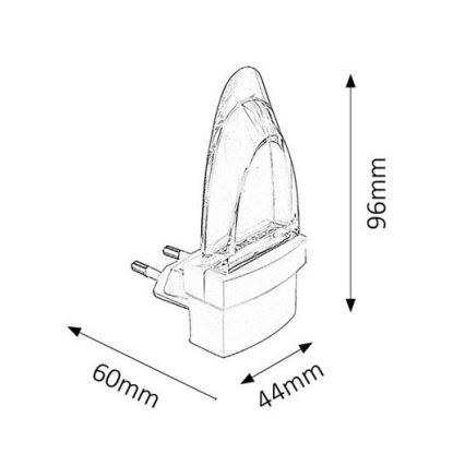 Rabalux - LED Μικρό φωτιστικό πρίζας 1xLED/0,5W/230V
