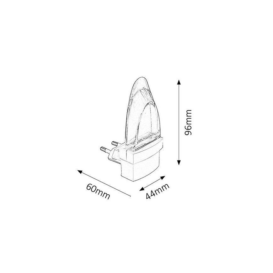 Rabalux - LED Μικρό φωτιστικό πρίζας 1xLED/0,5W/230V
