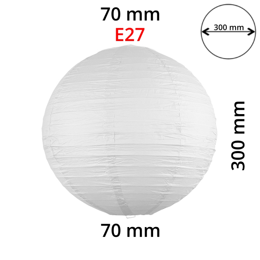 Rabalux 4894 - Αμπαζούρ για πολυέλαιο RICE λευκό E27 διάμ. 30 εκ.
