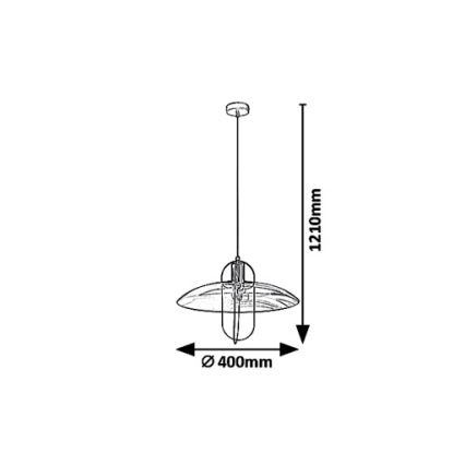 Rabalux 5000 - Πολύφωτο σε σχοινί VIDA 1xE27/8W/230V