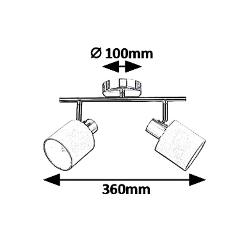 Rabalux 5010 - Φωτιστικό σποτ NATINA 2xE14/25W/230V