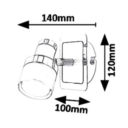 Rabalux 5021 - Φως σποτ τοίχου LED HAROLD LED/5W/230V IP44