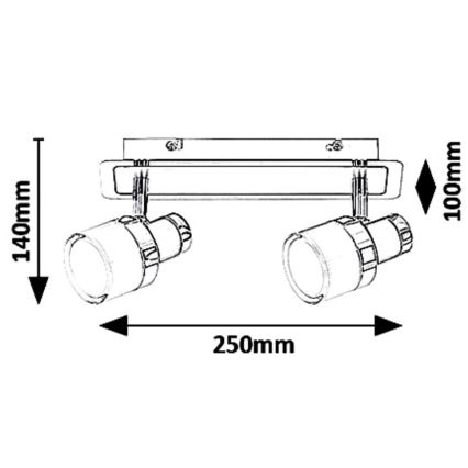 Rabalux - LED Σποτ HAROLD 2xLED/5W/230V IP44