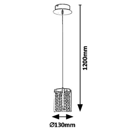 Rabalux 5043 - Πολύφωτο LED σε σχοινί ASTRELLA LED/6W/230V