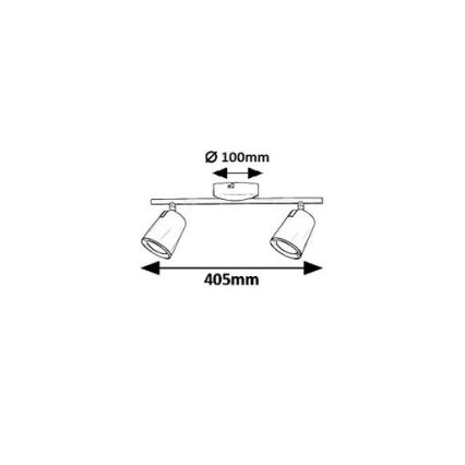 Rabalux 5046 - Φως σποτ LED SOLANGE 2xLED/6W/230V