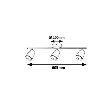 Rabalux 5047 - Φως σποτ LED SOLANGE 3xLED/6W/230V