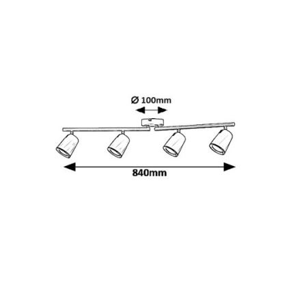 Rabalux 5048 - Φως σποτ LED SOLANGE 4xLED/6W/230V