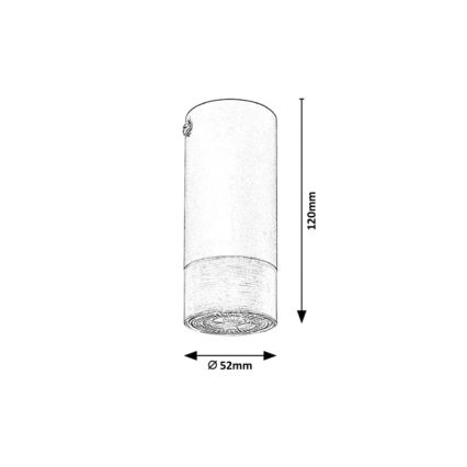 Rabalux - Φωτιστικό οροφής 1xGU10/5W/230V διάμ. 5,2 cm