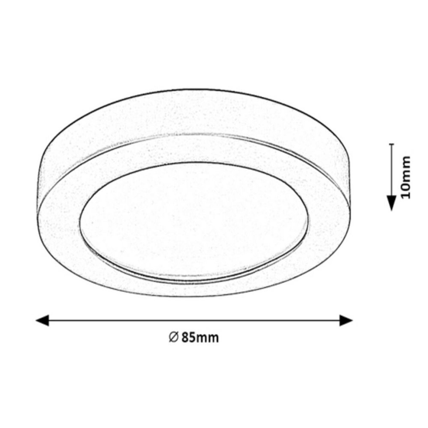 Rabalux - LED Εντοιχισμένο φωτιστικό μπάνιου LED/3W/230V IP44 μαύρο