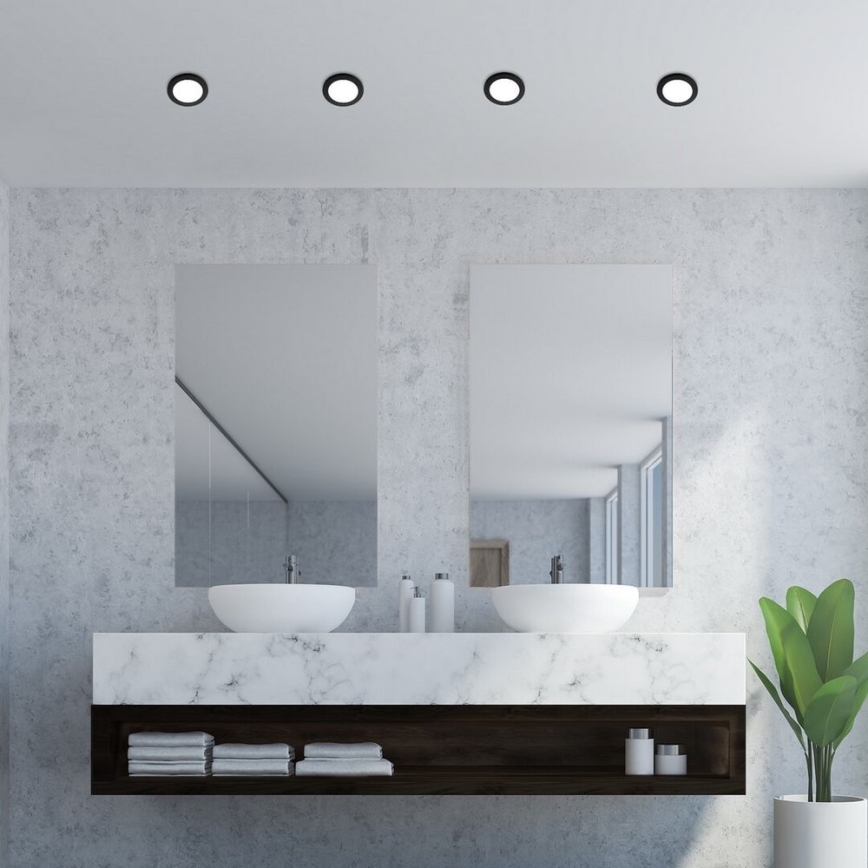 Rabalux - Χωνευτό Φωτιστικό μπάνιου LED LED/3W/230V IP44 μαύρο