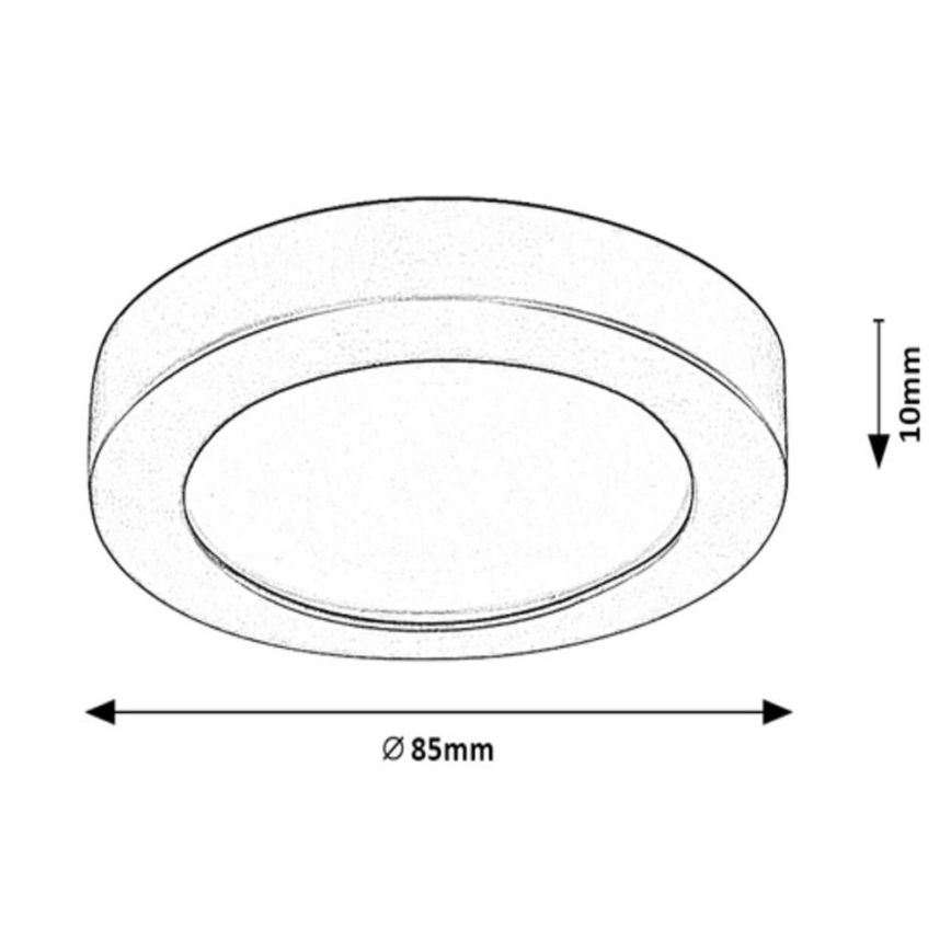 Rabalux - LED Οροφωτιστικό Μπάνιου LED/3W/230V IP44 λευκό