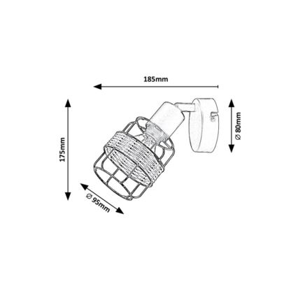 Rabalux - Επιτοίχιο φωτιστικό σποτ 1xE14/25W/230V