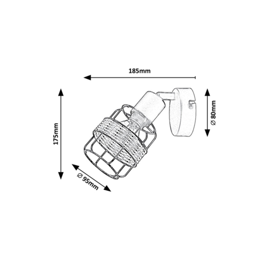Rabalux - Επιτοίχιο φωτιστικό σποτ 1xE14/25W/230V