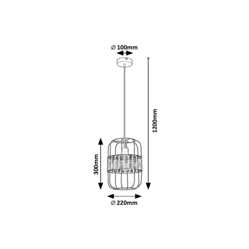 Rabalux - Μονόφωτο κρεμαστό 1xE27/40W/230V