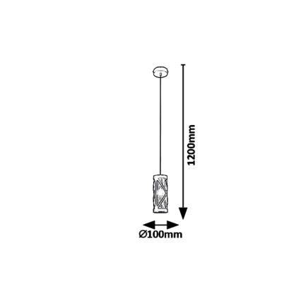 Rabalux 5338 - Πολύφωτο σε σχοινί OBERON 1xE14/40W/230V