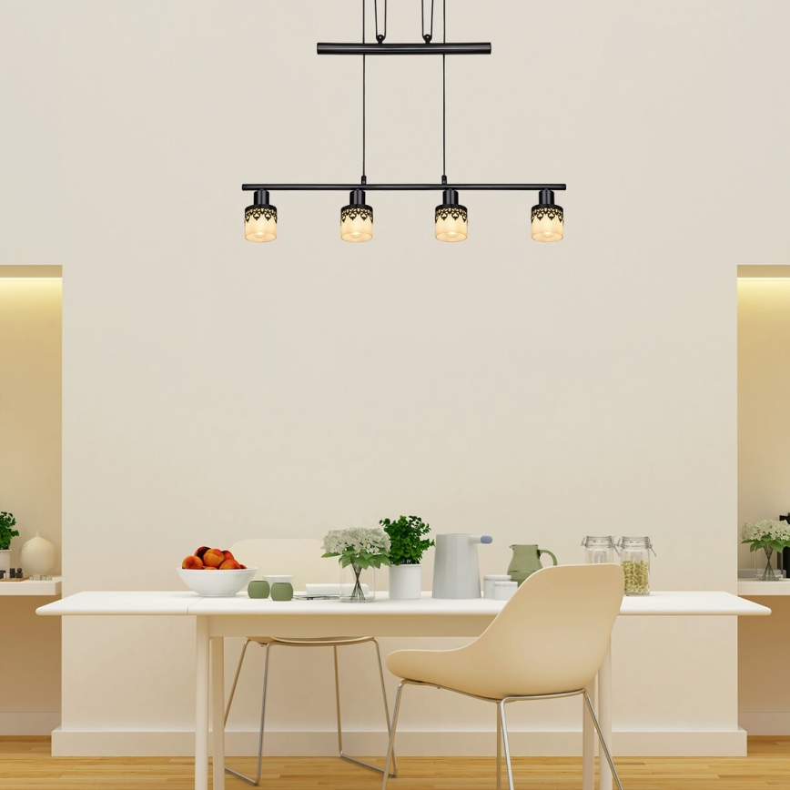 Rabalux 5345 - Πολύφωτο σε σχοινί LACEY 4xE14/40W/230V