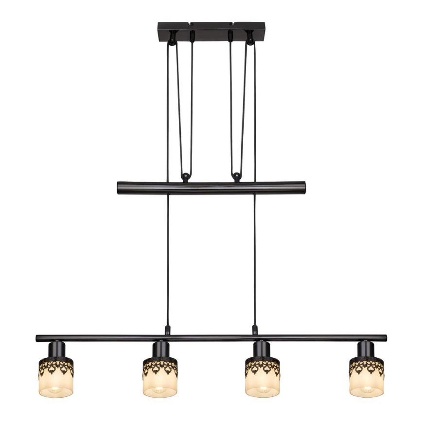Rabalux 5345 - Πολύφωτο σε σχοινί LACEY 4xE14/40W/230V