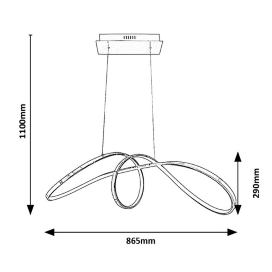 Rabalux - LED Πολύφωτο με καλώδιο LED/38W/230V