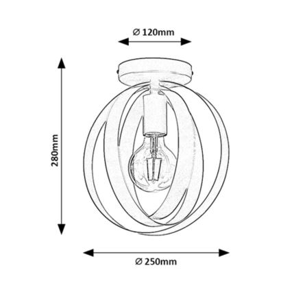 Rabalux - Φωτιστικό οροφής 1xE27/40W/230V Ø 25 cm