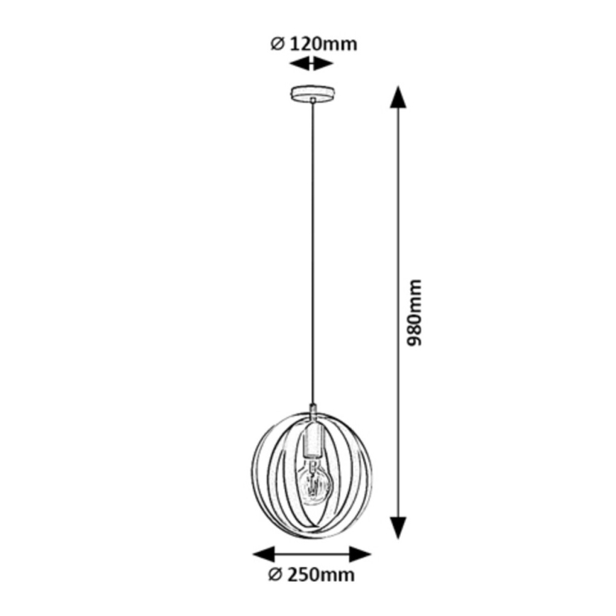 Rabalux - Κρεμαστό φωτιστικό οροφής μονόφωτο 1xE27/40W/230V