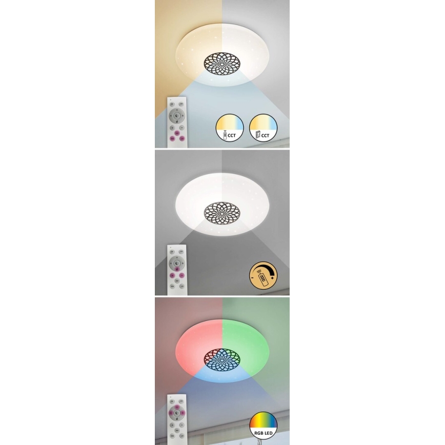 Rabalux - LED RGB dimmable φωτιστικό οροφής LED/24W/230V 3000-6500K Wi-Fi Tuya διάμετρος 39,5 cm + τηλεχειριστήριο