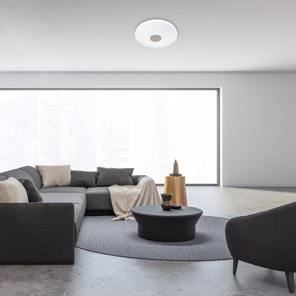 Rabalux - LED RGB Ρυθμιζόμενο φωτιστικό οροφής LED/40W/230V 3000-6500K Wi-Fi Tuya διάμ. 60 εκ. + τηλεχειριστήριο