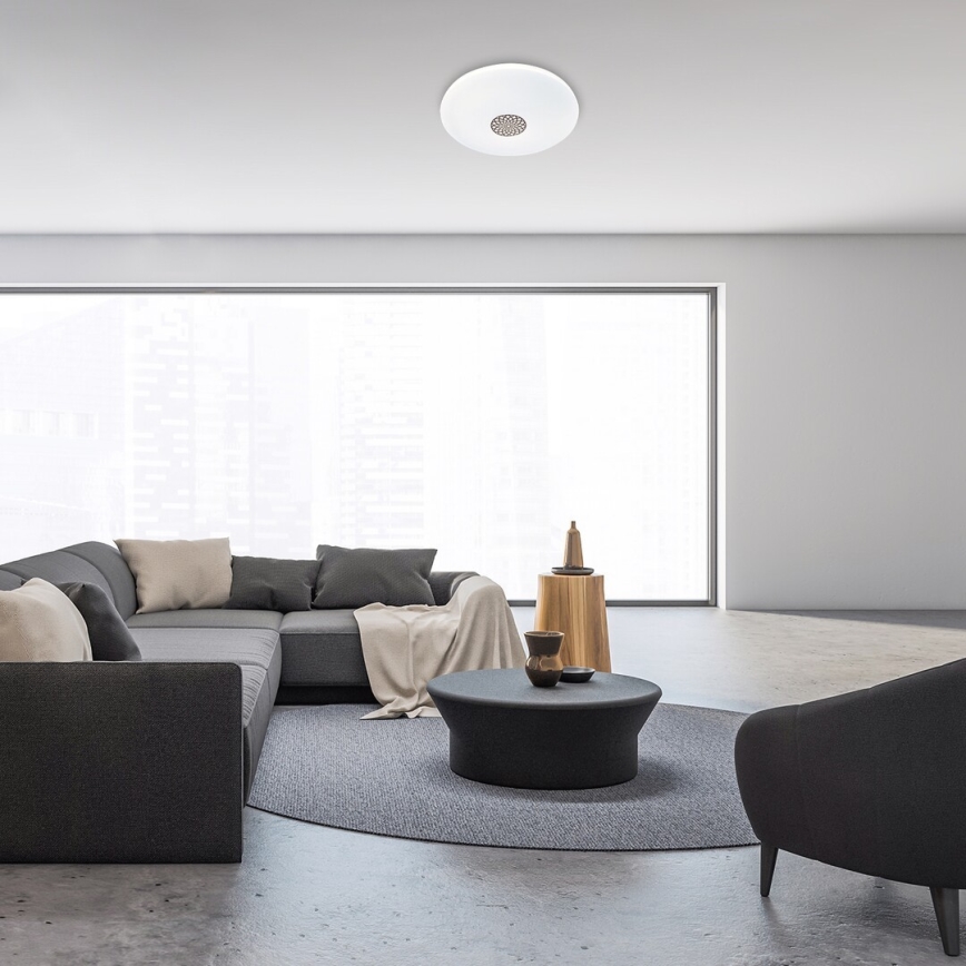 Rabalux - LED RGB Ρυθμιζόμενο φωτιστικό οροφής LED/40W/230V 3000-6500K Wi-Fi Tuya διάμ. 60 εκ. + τηλεχειριστήριο