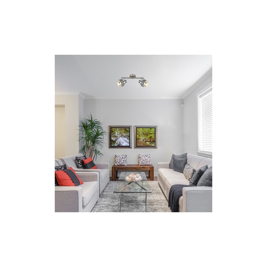 Rabalux 5380 - Φωτιστικό σποτ BASIL 2xE14/40W/230V